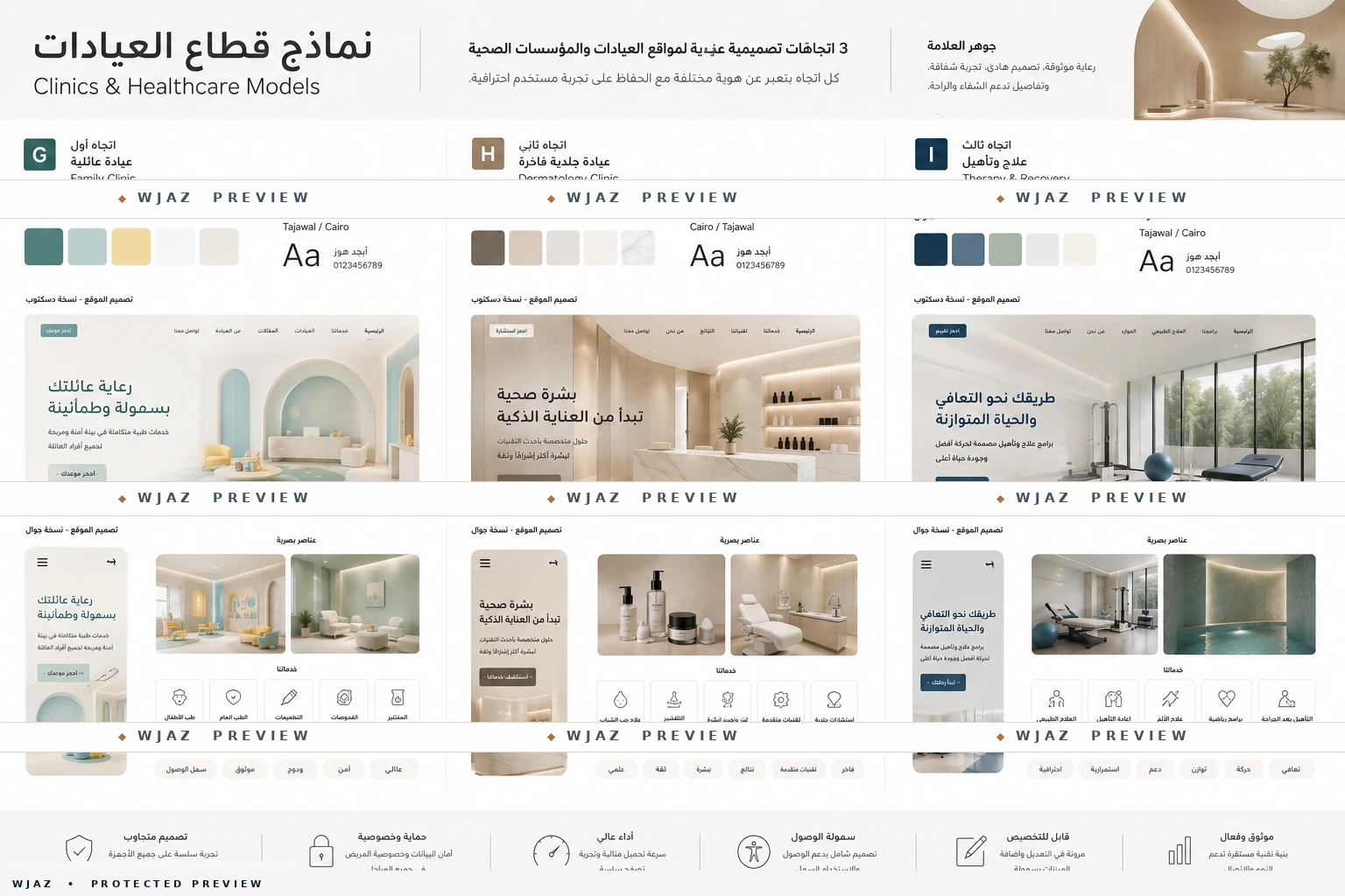 لوحة 3 من نماذج قطاع العيادات