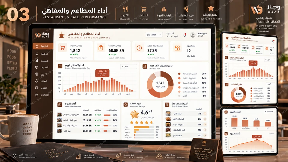 أداء المطاعم والمقاهي
