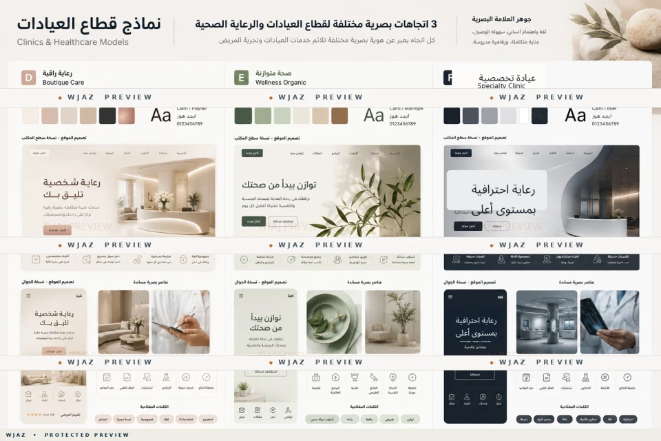 العيادات والخدمات الصحية — اللوحة 2